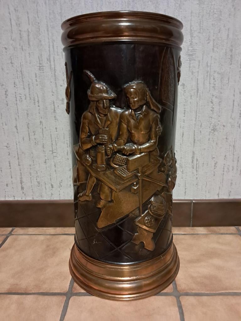 Zeer antieke koperen paraplubak, Antiek en Kunst, Antiek | Brons en Koper, Ophalen