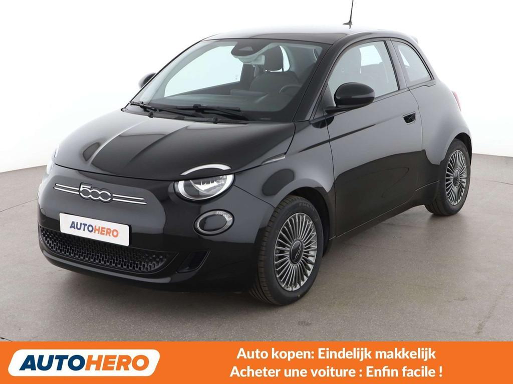 Fiat 500E electric drive 87 kW Icon (bj 2021, automaat), Auto's, 4 zetels, Stof, Zwart, 1365 kg