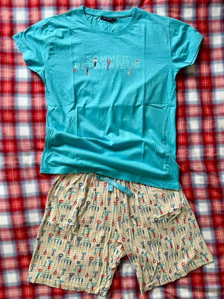 Arthur pyjamaset: T-shirt & short - Maat 16, Kinderen en Baby's, Kinderkleding | Maat 176, Zo goed als nieuw, Ophalen of Verzenden