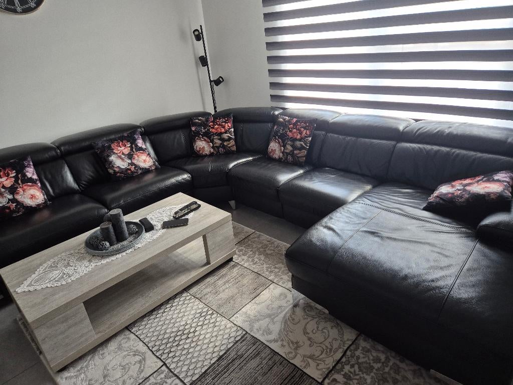 Zetel in goede staat van prenuptia, Ophalen, Hoekbank, 300 cm of meer, Leer