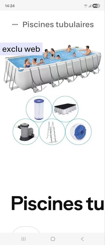 Piscine bestaway 6mx3mx122cm, Enlèvement