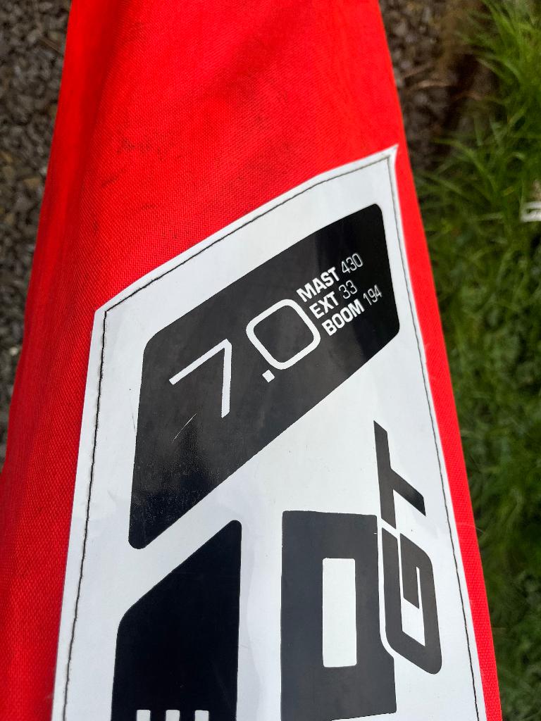 Voile Severne GT turbo 7.0m2, Sports nautiques & Bateaux, Planche à voile, 5 à 7 m², Enlèvement, Utilisé, Avec sac de transport