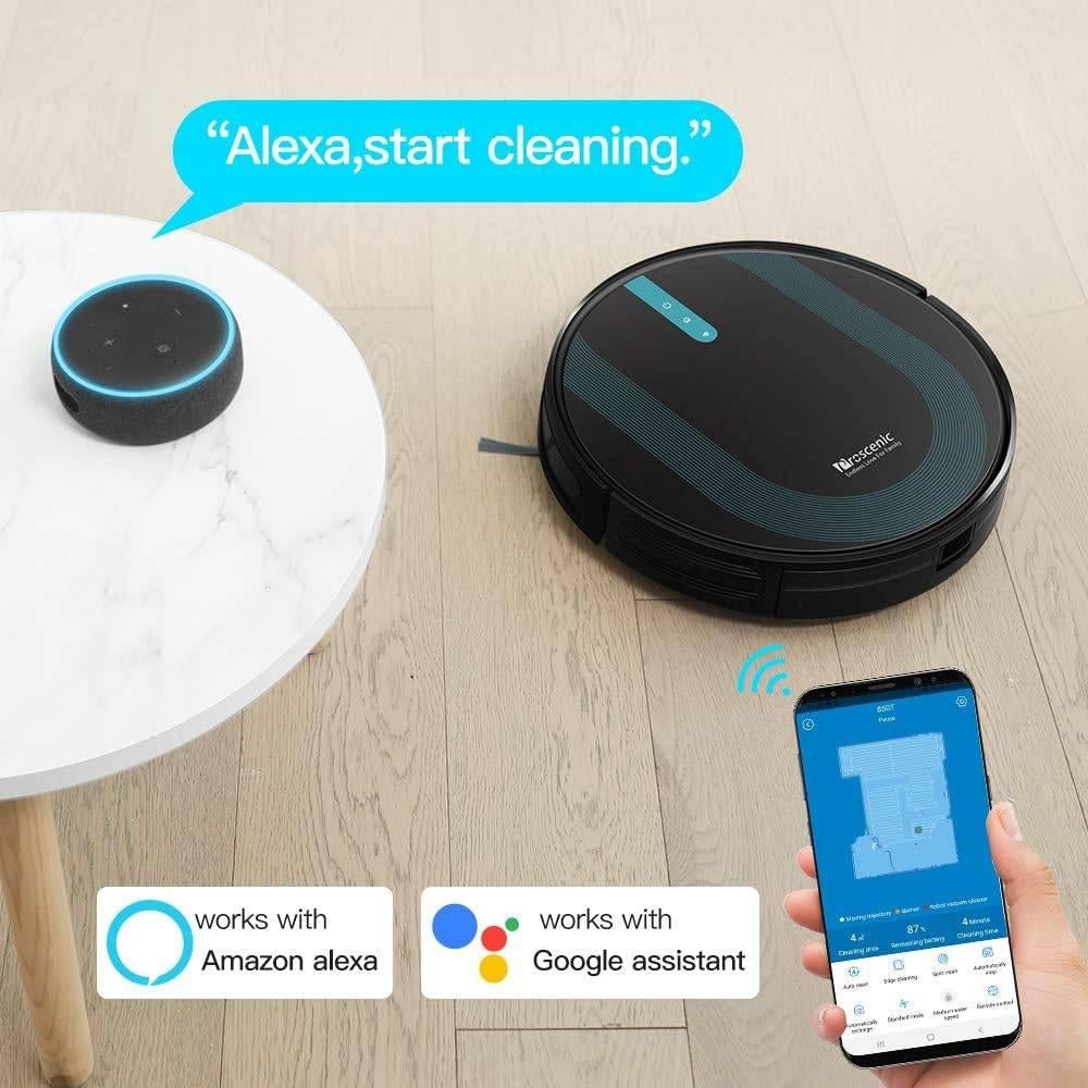 Nieuwe Proscenic 850T WiFi robot vacuum cleaner, Alexa & Goo, Ophalen of Verzenden, Nieuw, Draadloos strijkijzer