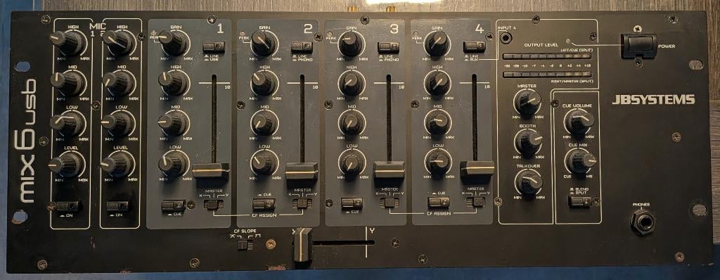 Mengpaneel JB Systems Mix 6 USB, Muziek en Instrumenten, Ophalen, Gebruikt, 5 tot 10 kanalen, Microfooningang