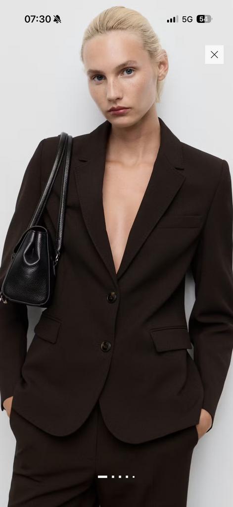 Blazer ensemble Zara xs brun marron, Enlèvement ou Envoi, Comme neuf, Brun
