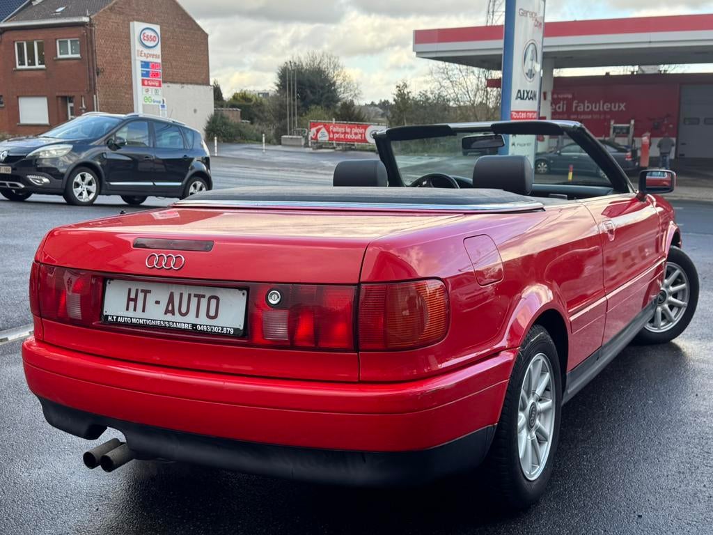 Audi 80 2.6 v6/tres propre cabriolet/airco/ancetre cuir !!, Autos, Rouge, Achat, Adapté aux personnes handicapées, 110 kW