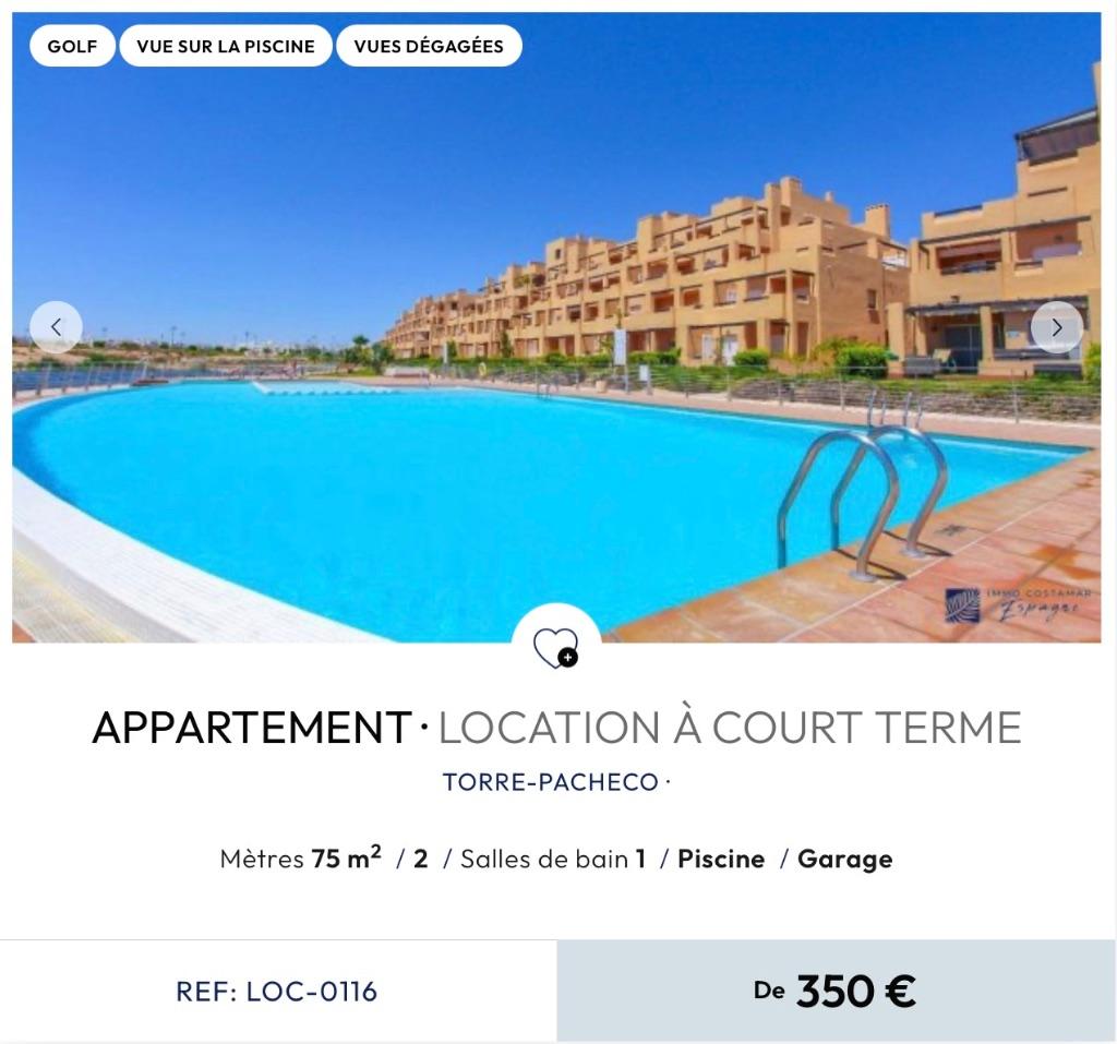 Location courte durée en Espagne, Immo, Village, 80 m², Costa Blanca Calida, 2 pièces