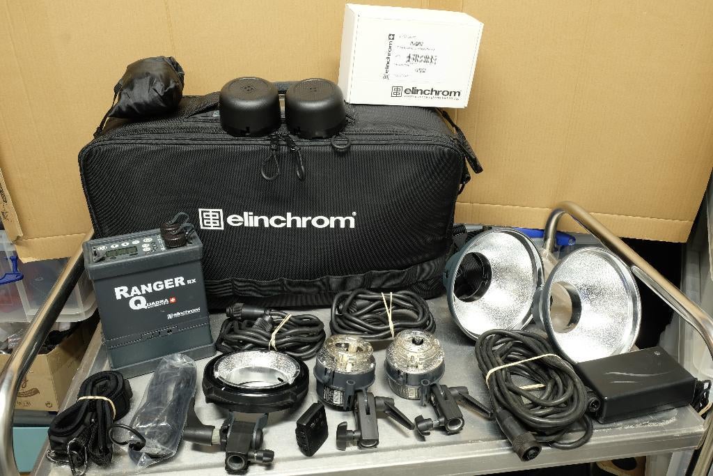 Flash Elinchrom Ranger Quadra RX A-headkit met Li-Ion Batt, Audio, Tv en Foto, Foto | Flitsers, Ophalen, Gebruikt, Overige merken