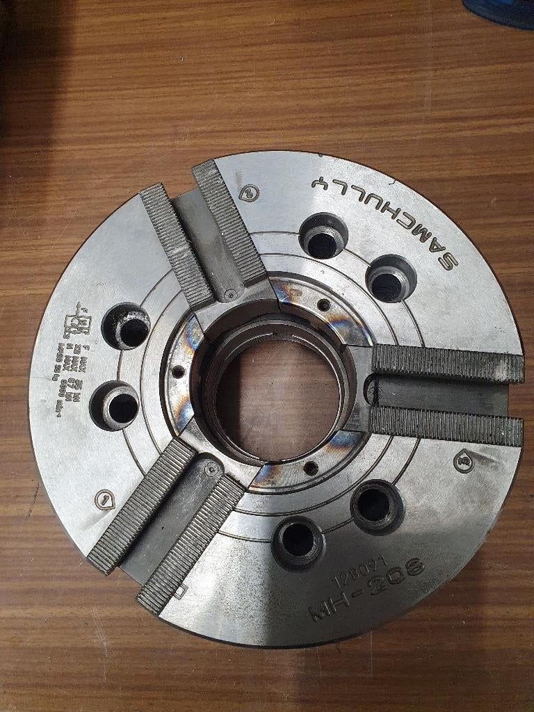 Klauwplaat samchully MH-208 12B091 en toebehoren, Doe-het-zelf en Bouw, Ophalen of Verzenden, Gebruikt, Metaaldraaibank