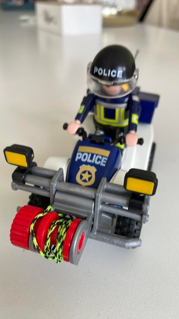 Quad de police Playmobil avec treuil, Enlèvement ou Envoi, Utilisé