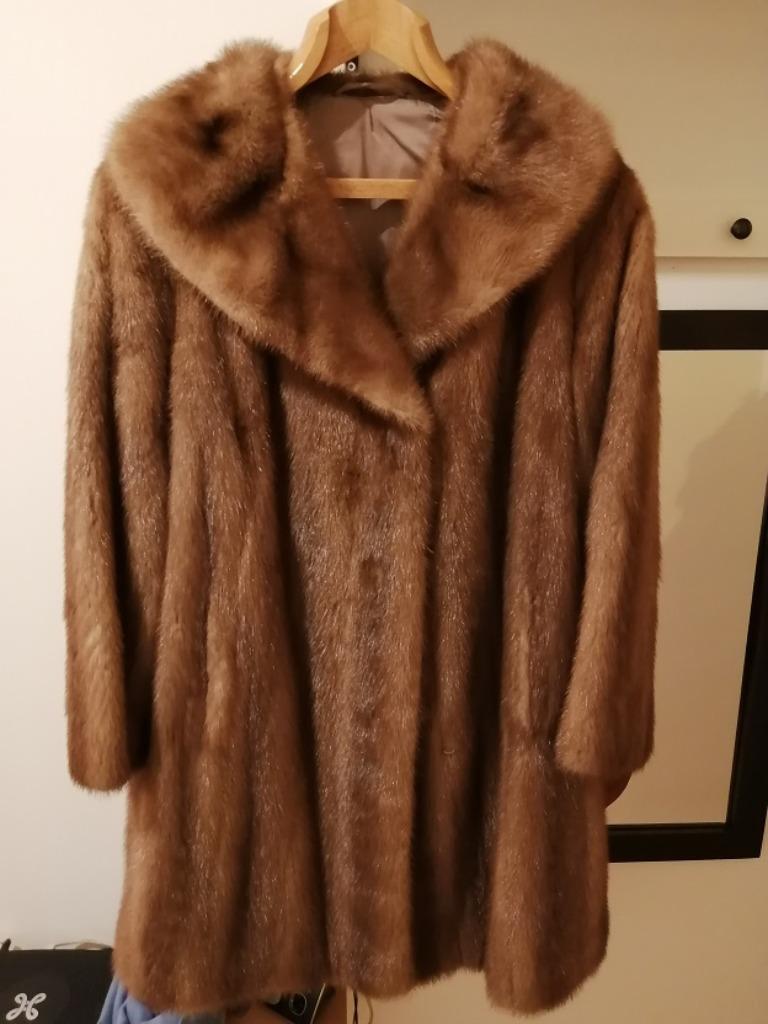 3/4 lange pelsmantel, Kleding | Dames, Ophalen of Verzenden, Gedragen, Maat 36 (S), Bruin