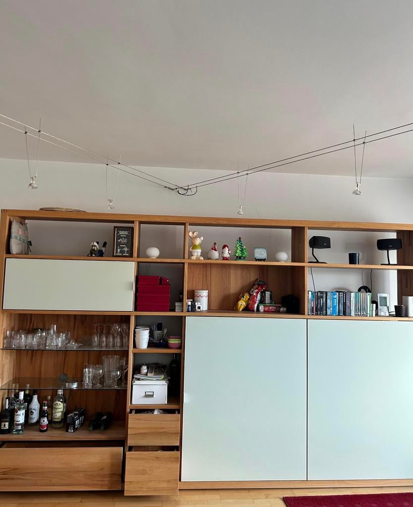 Scandinavische design wandkast – 3,40 m, uitstekende staat, Huis en Inrichting, Kasten | Wandmeubels, Zo goed als nieuw, Ophalen