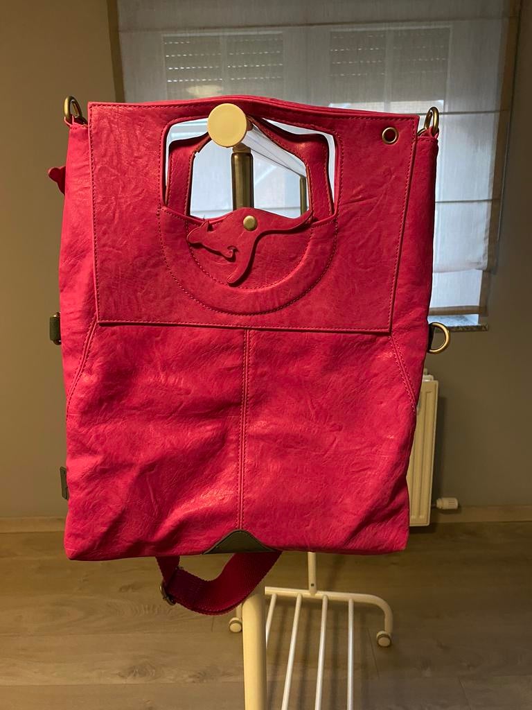 Roze handtas “kangoeroe”, Ophalen of Verzenden, Gebruikt, Roze, Handtas