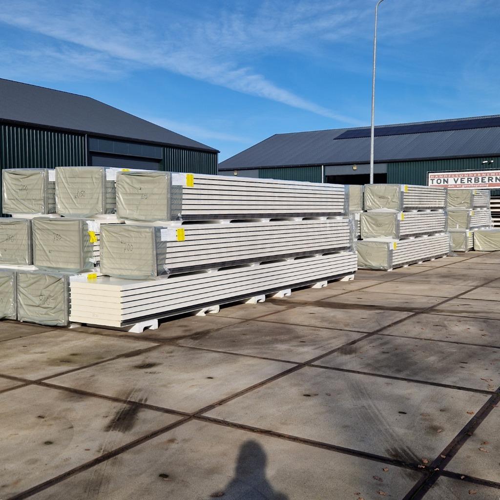 Sandwichpanelen voor wand 60 en 80 mm dik, ral 7016/9002, Ophalen, Nieuw, Overige materialen, 50 tot 100 mm