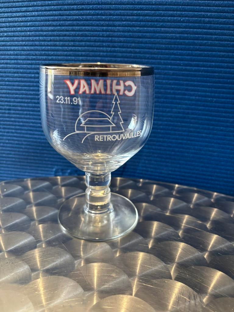 Verre chimay retrouvailles 1991, Collections, Enlèvement ou Envoi, Neuf, Verre à bière