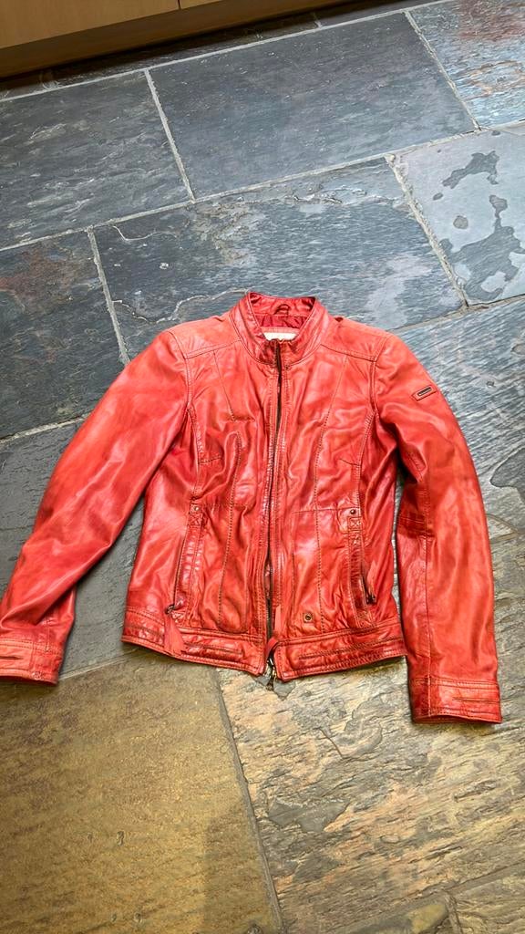 Milestone rood leder vestje, Ophalen of Verzenden, Gedragen, Rood