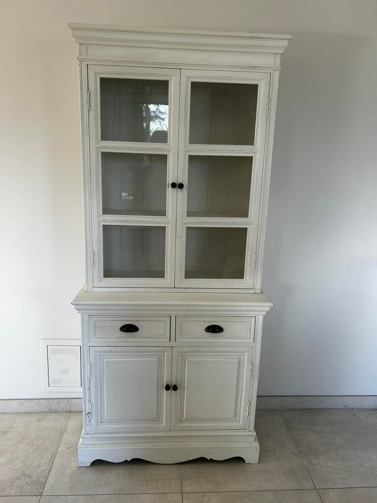 Vitrine kast Maison Du Monde Joséphine, Ophalen, Gebruikt, Met deur(en), Grenenhout