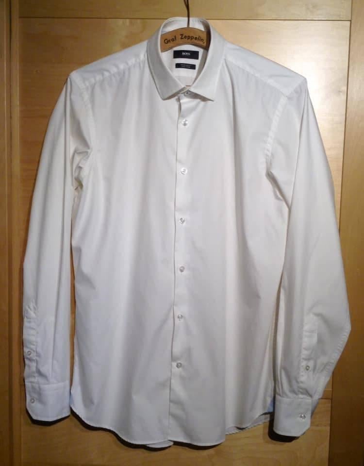 Hugo Boss T.40/m herenhemd, Wit, Zo goed als nieuw, Hugo Boss, Halswijdte 39/40 (M)