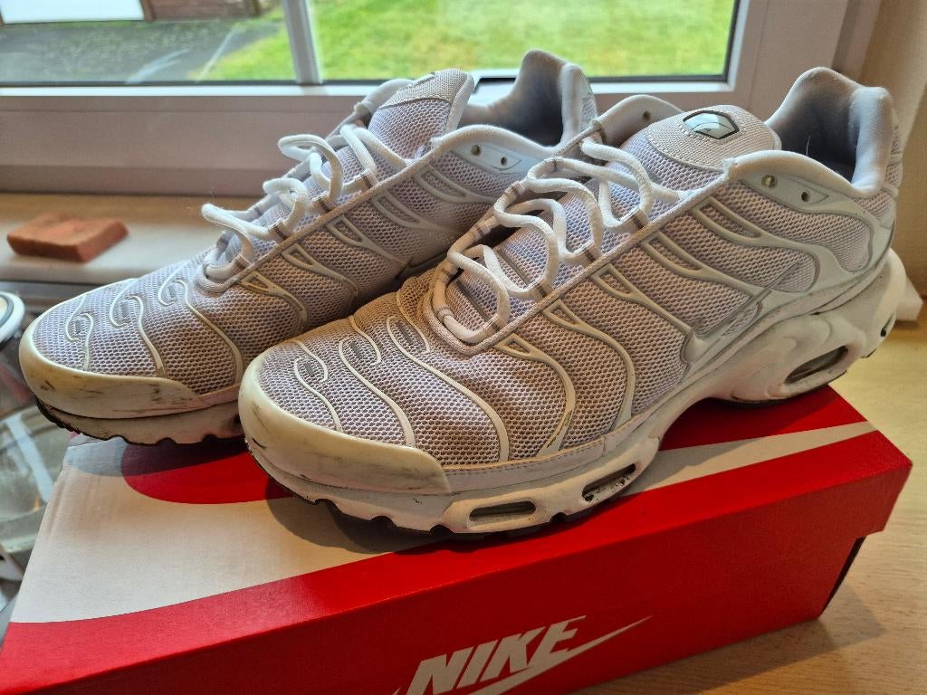 Nike Air Max Plus III triple white maat 47,5 (= Nike TN), Kleding | Heren, Schoenen, Wit, Nike, Ophalen of Verzenden, Zo goed als nieuw