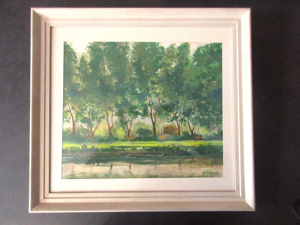 Aquarelle « Un voyage dans les arbres à Malines » - L. Bosch, Enlèvement ou Envoi