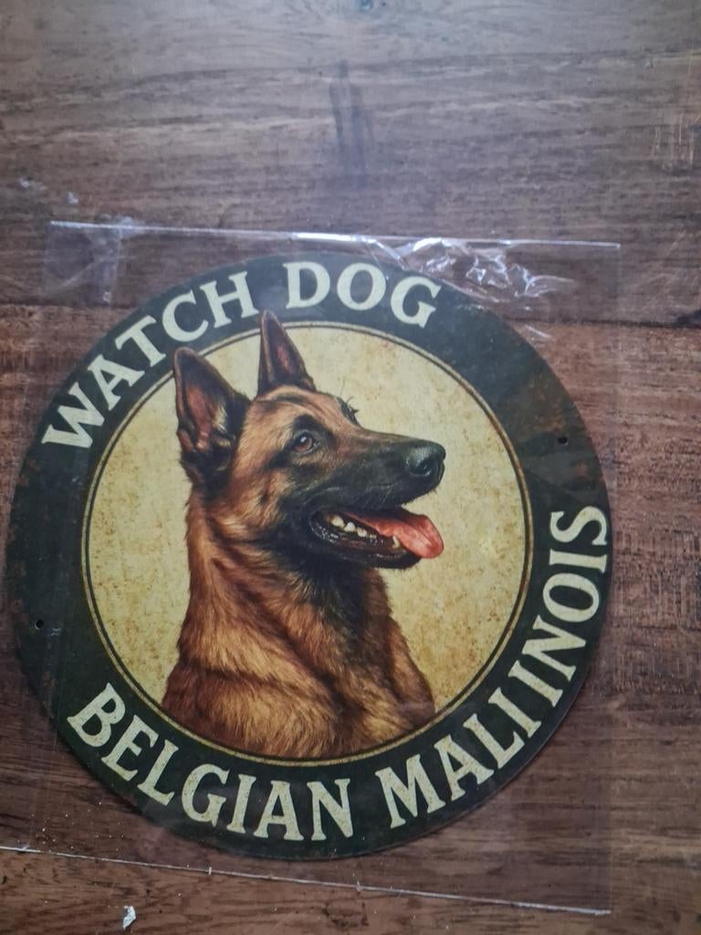 Plaque métal malinois, Animaux & Accessoires, Enlèvement ou Envoi