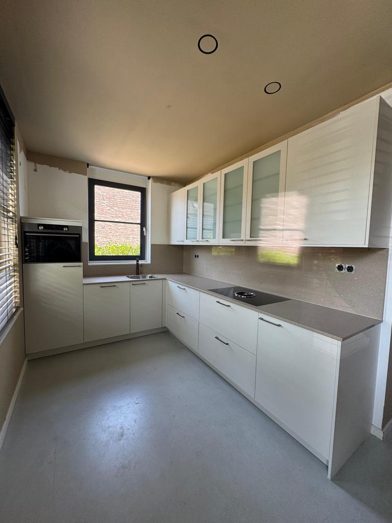 Cuisine d'angle en composite + équipement supérieur démonté, Enlèvement ou Envoi, Comme neuf, Composite, Cuisine d'angle