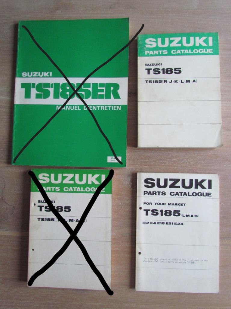 Parts cataloog Suzuki TS185, Ophalen of Verzenden, Suzuki