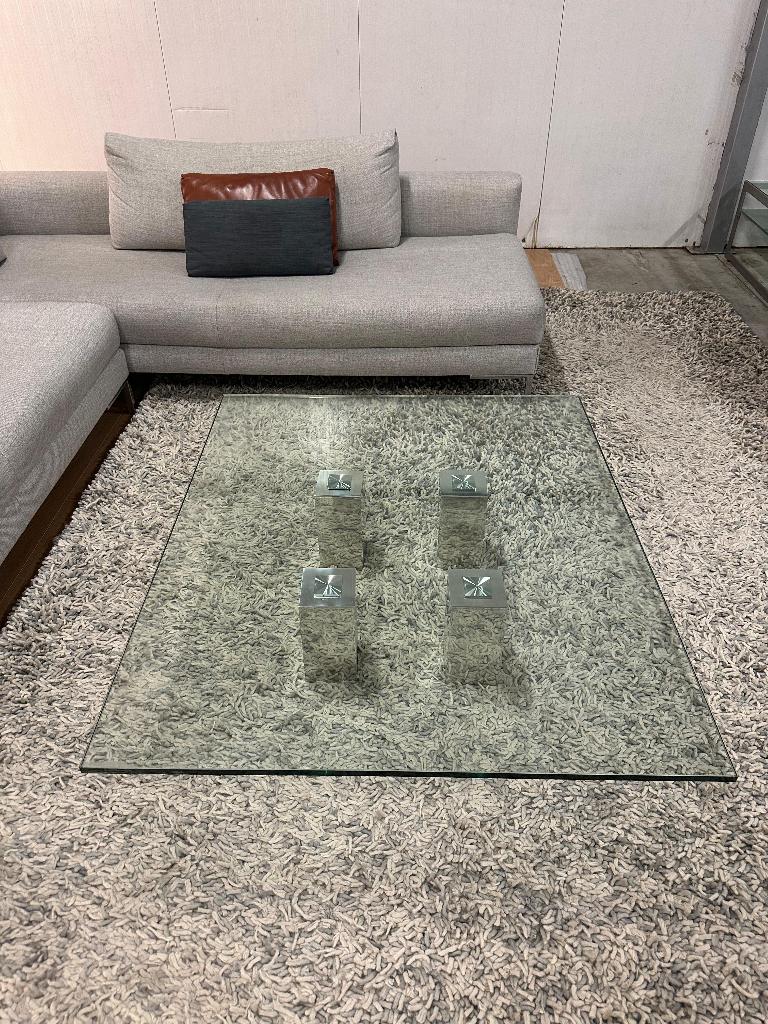 Van Beek Abel table basse verre – 130×110 cm, Maison & Meubles, 100 à 150 cm, Salontafel Design Tafel, Moins de 50 cm, Enlèvement ou Envoi