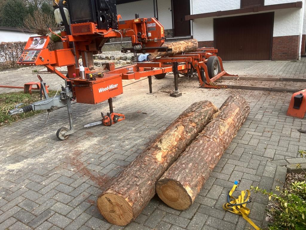 Mobiele zagerij Woodmizer te huur met bediening, Enlèvement ou Envoi, Comme neuf