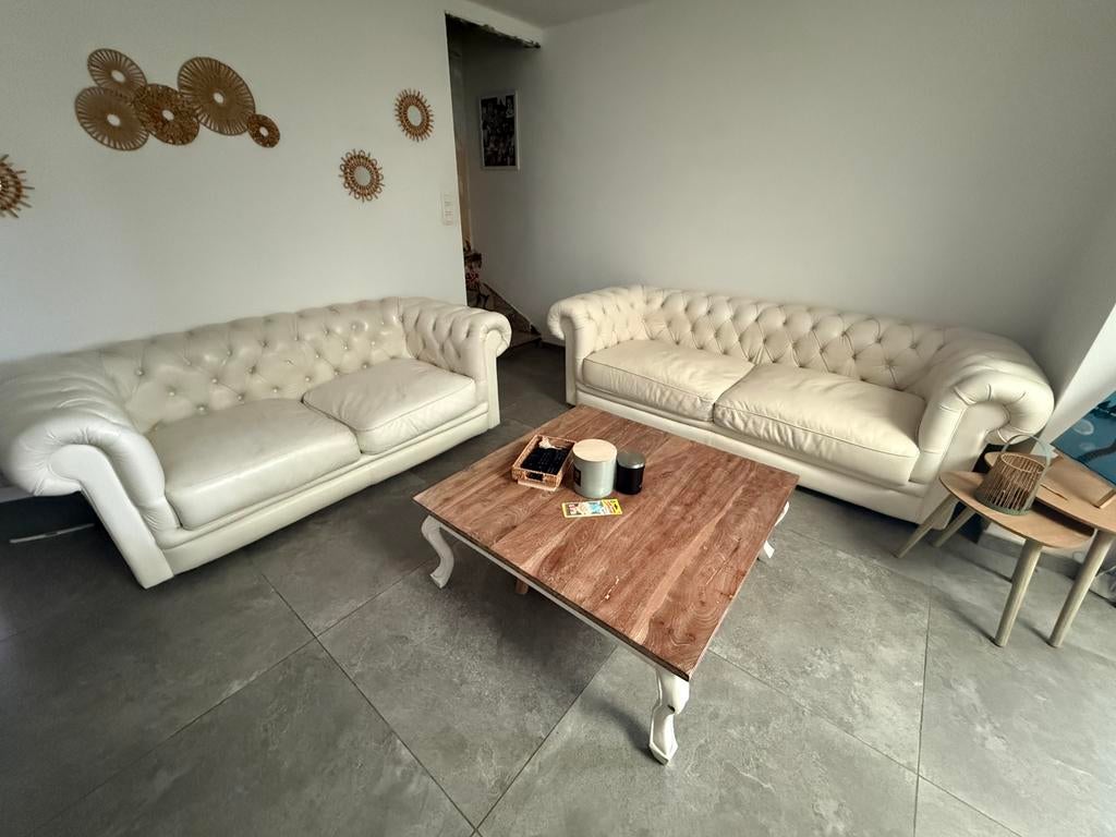 Canapés 2-3 places Chesterfield, Enlèvement, Utilisé