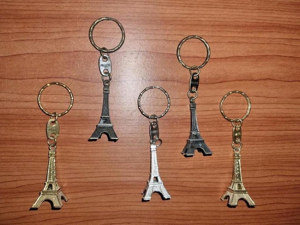 5 NIEUWE sleutelhangers „Eiffeltoren”, Verzamelen, Sleutelhangers, Nieuw