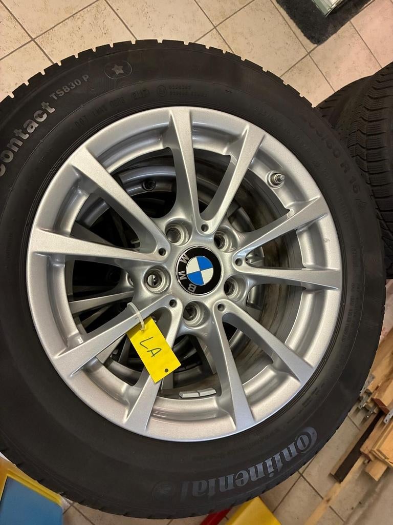 velgen BMW 3 banden continental Wintercontact 205/60/16 92H, Ophalen, Gebruikt, Band(en)