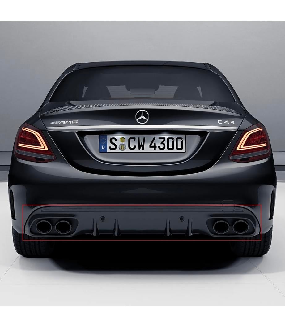 Diffuseur C43 amg mercedes full black W205, Neuf, Arrière, Pare-chocs, Mercedes-Benz