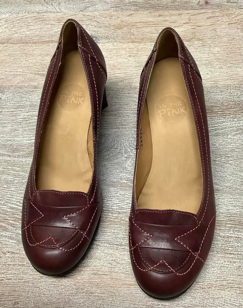 Lederen bordeaux damespumps In The Pink, Ophalen, In The Pink, Overige kleuren, Overige typen