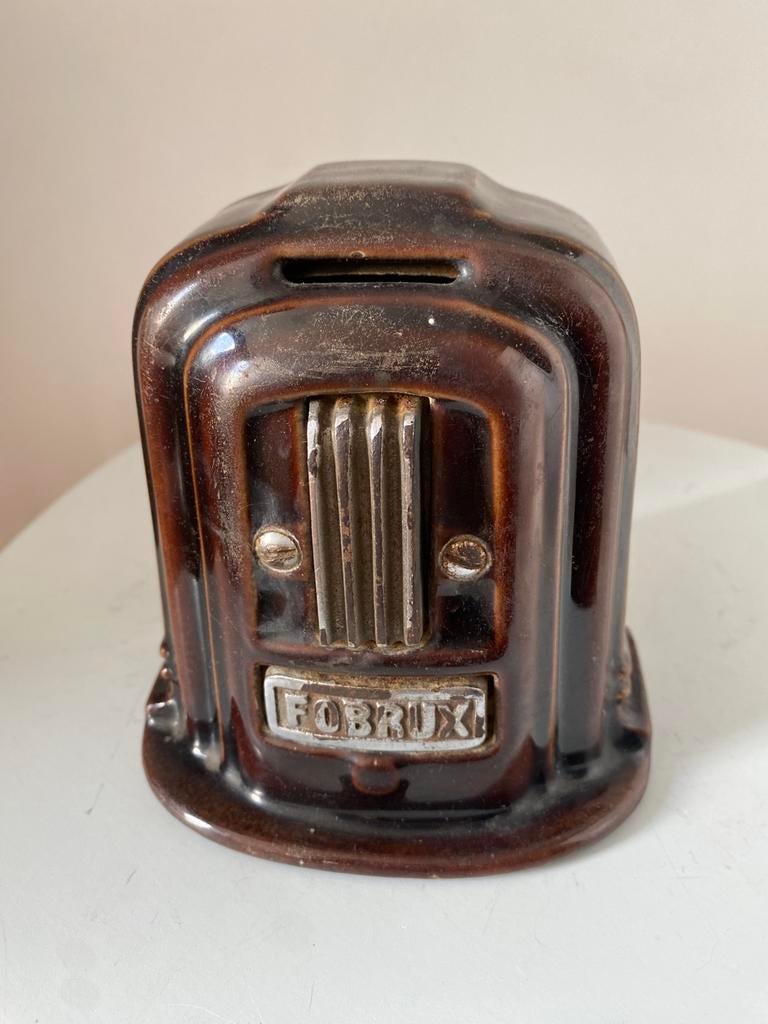 Tirelire en fonte publicitaire Fobrux, Enlèvement ou Envoi, Comme neuf