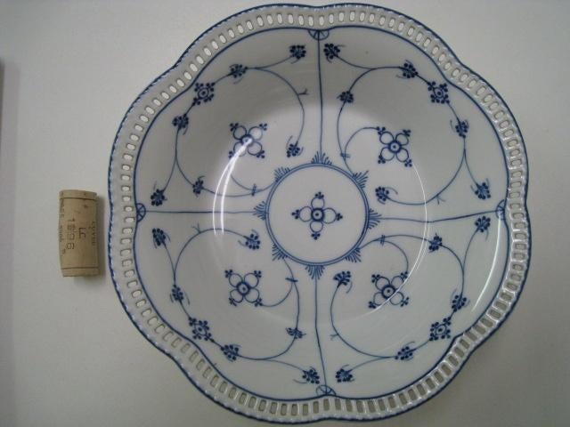 Diep bord voor groenten enz. Wit + blauw, Collections, Enlèvement