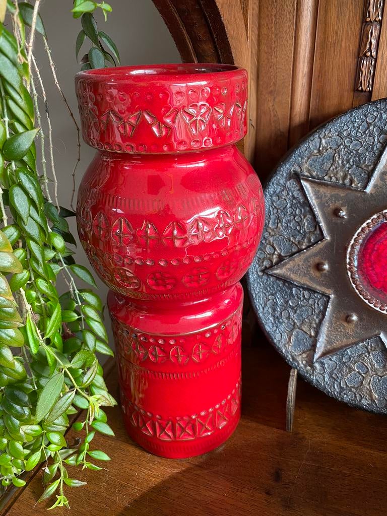 Vintage Bitossi Rimini Rosso vaas, Antiek en Kunst, Antiek | Keramiek en Aardewerk, Ophalen