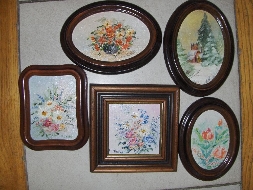 Peintures de Marie-louise L'hoest de + ou - 1990., Ophalen of Verzenden