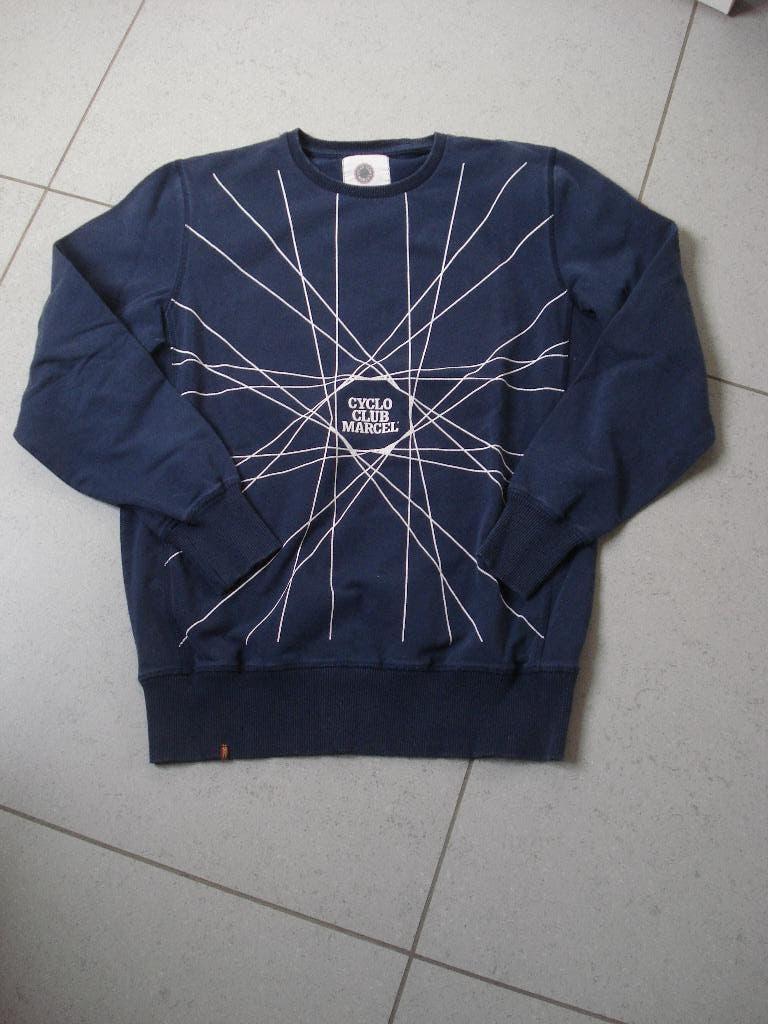 Marcel blauwe sweater, jongens/heren. mt S, Blauw, Marcel, Ophalen of Verzenden, Gedragen