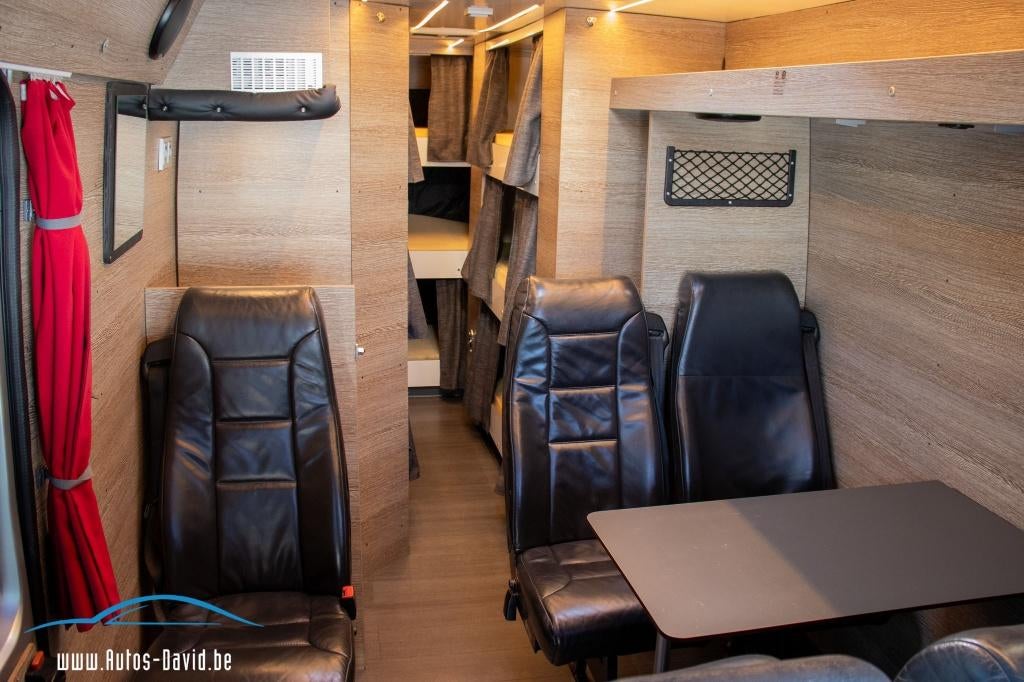 Mercedes-Benz 616D Vario TOURBUS 9 couchages et 9 sièges, Siège de train, Caméra de recul, Entreprise, Boîte manuelle