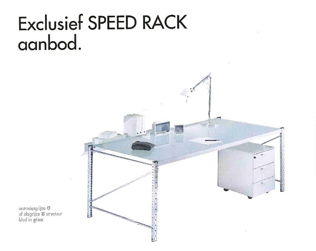 Speed rack bureau, Huis en Inrichting, Bureaus, Ophalen, Zo goed als nieuw, Bureau