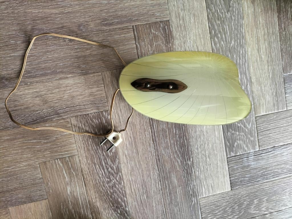 Prachtige Vintage Wandlamp – Jaren 50/60 – Glas, Antiek en Kunst, Antiek | Servies los, Ophalen of Verzenden