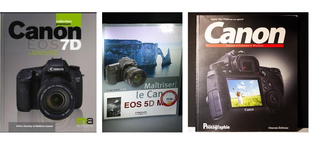 3 livres canon ,1 général , 1 canon 7d , 1canon 5d2, Audio, Tv en Foto, Fotocamera's Digitaal, Ophalen of Verzenden, Gebruikt