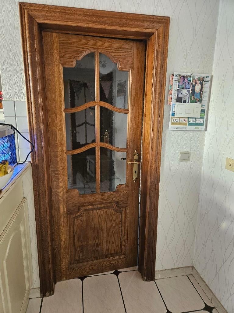 volle eiken binnendeuren, Doe-het-zelf en Bouw, Ophalen, Gebruikt, Minder dan 80 cm, Binnendeur