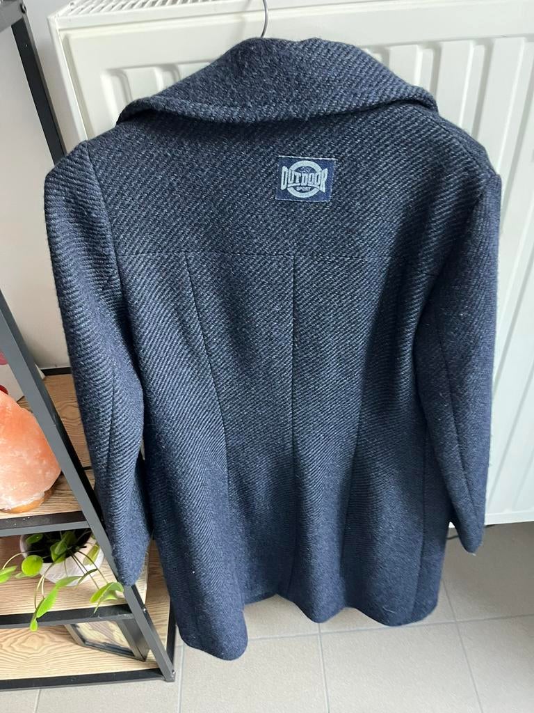 Mantel marine blauw, Kleding | Dames, Jassen | Winter, Ophalen, Zo goed als nieuw