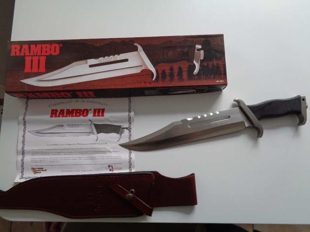 Rambo 3 bowie knife, Collections, Enlèvement ou Envoi, Comme neuf, Film, Statue, Réplique ou Modèle