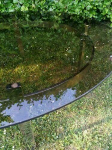 Table basse Vintage ronde Salontafel, Enlèvement, Utilisé, Rond, Verre