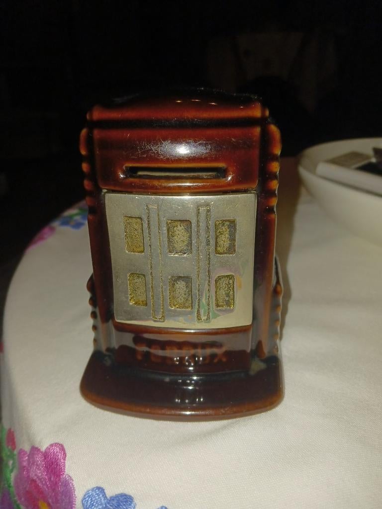 Fobrux gietijzeren spaarpot, Verzamelen, Spaarpotten, Ophalen