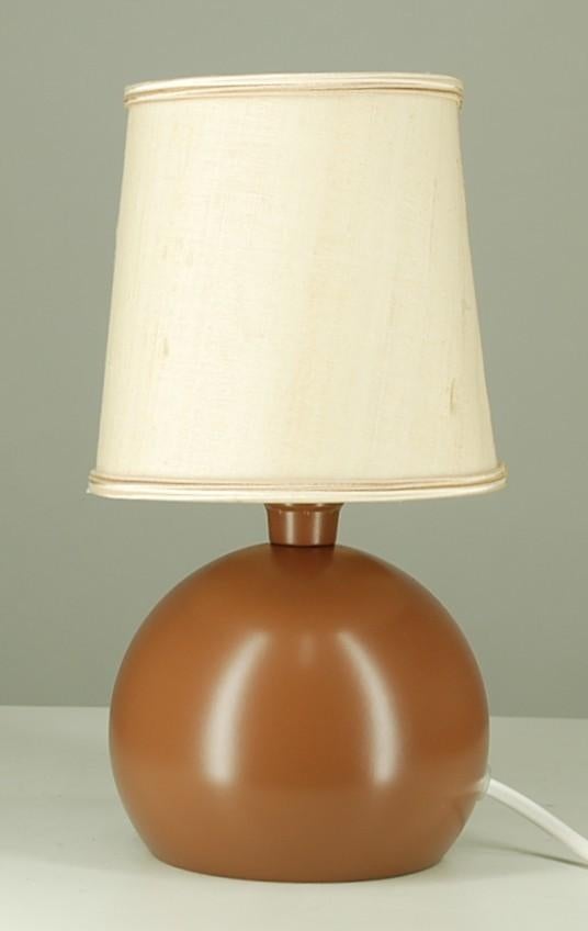 Vintage tafel/nachtkast lamp, 1960's, Denemarken., Verzenden, Gebruikt, Bruin, Vintage
