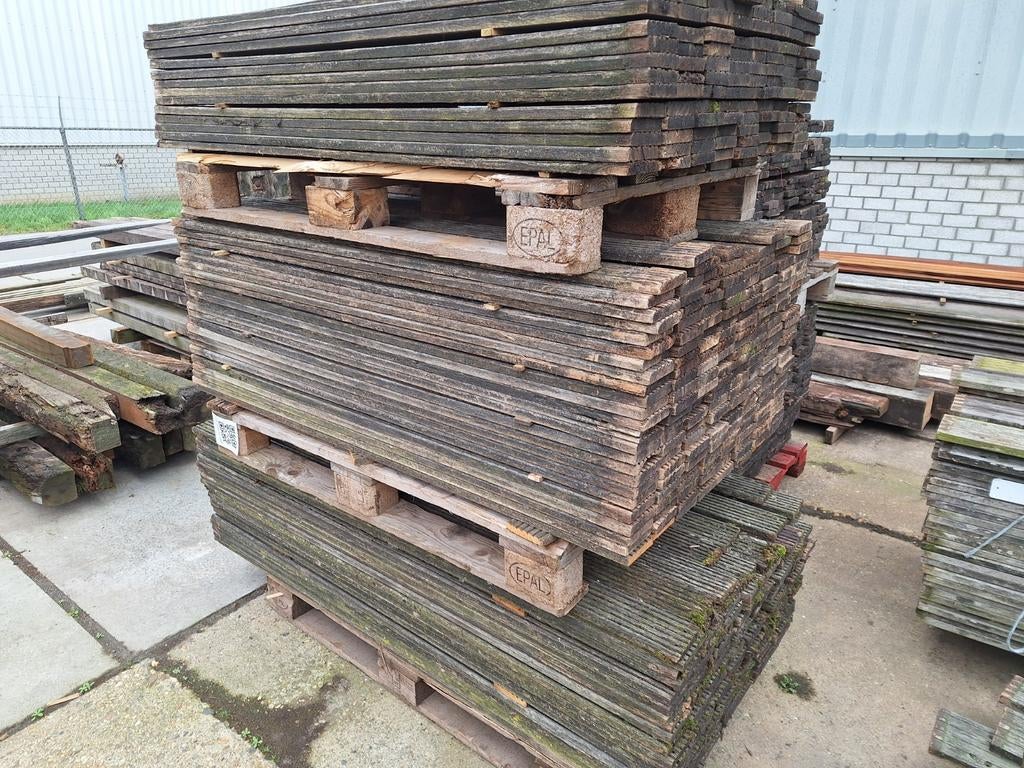 Gebruikte  hardhouten  vlonderplanken  planken, Ophalen